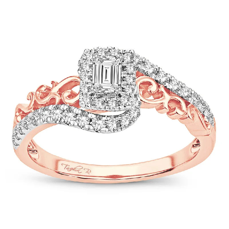 Affordable vintage engagement rings for women -14K 0.50CT Diamond ring