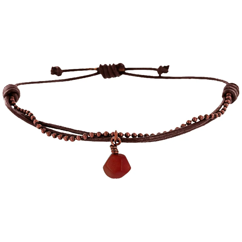 Women's bangles with heart designs -Magdalena Faceted Tagua Bracelet