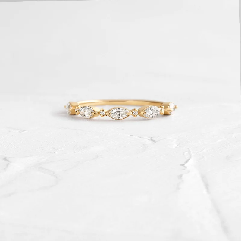 Women’s halo engagement rings-Interwoven Band - In Stock