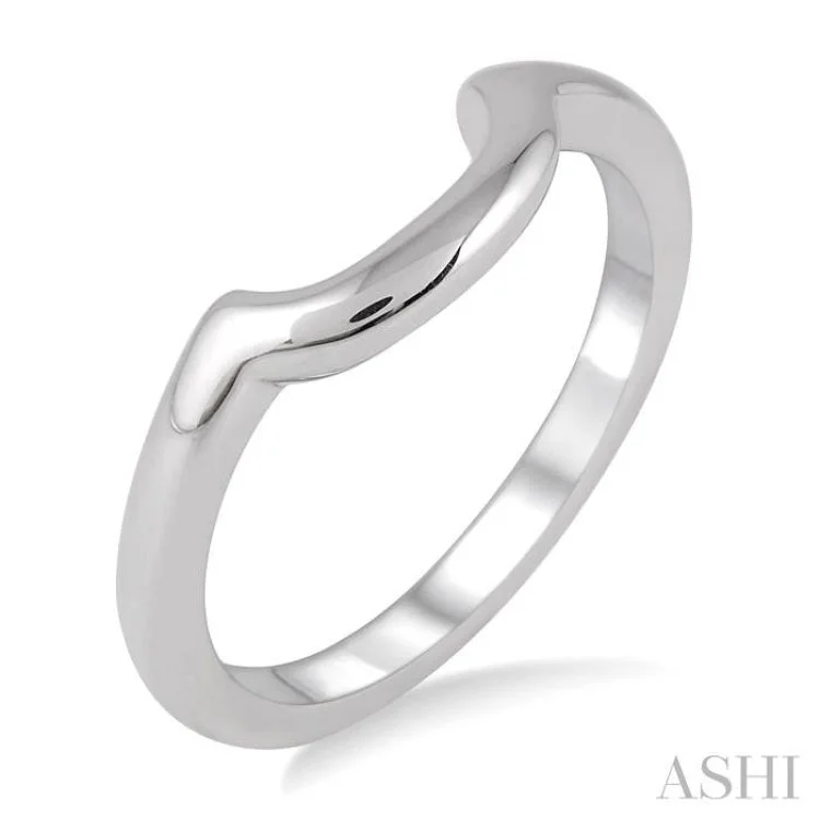 Women’s heart diamond rings-Shadow Band in 14K White Gold