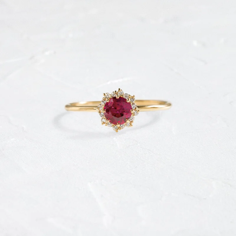 Women’s topaz rings-Sapling Ring, 0.52ct. Ruby