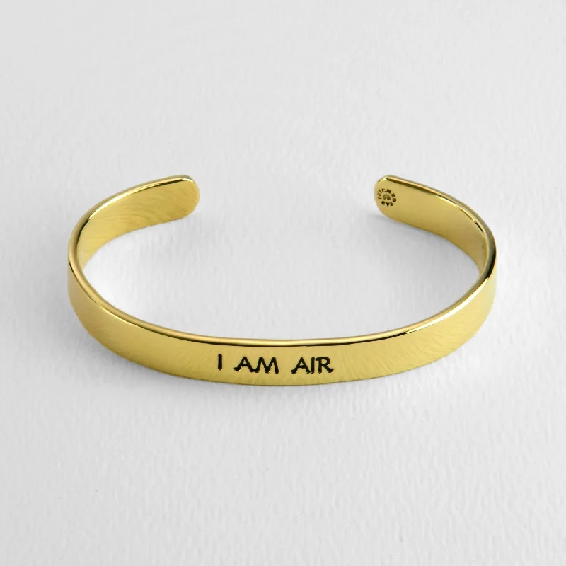 Set of women's bangles -I Am Air Astrology Cuff Bracelet