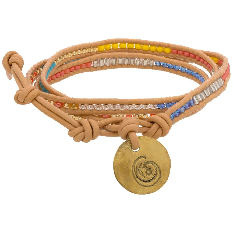 Custom women's bangles -Good Karma Triple Wrap Bracelet