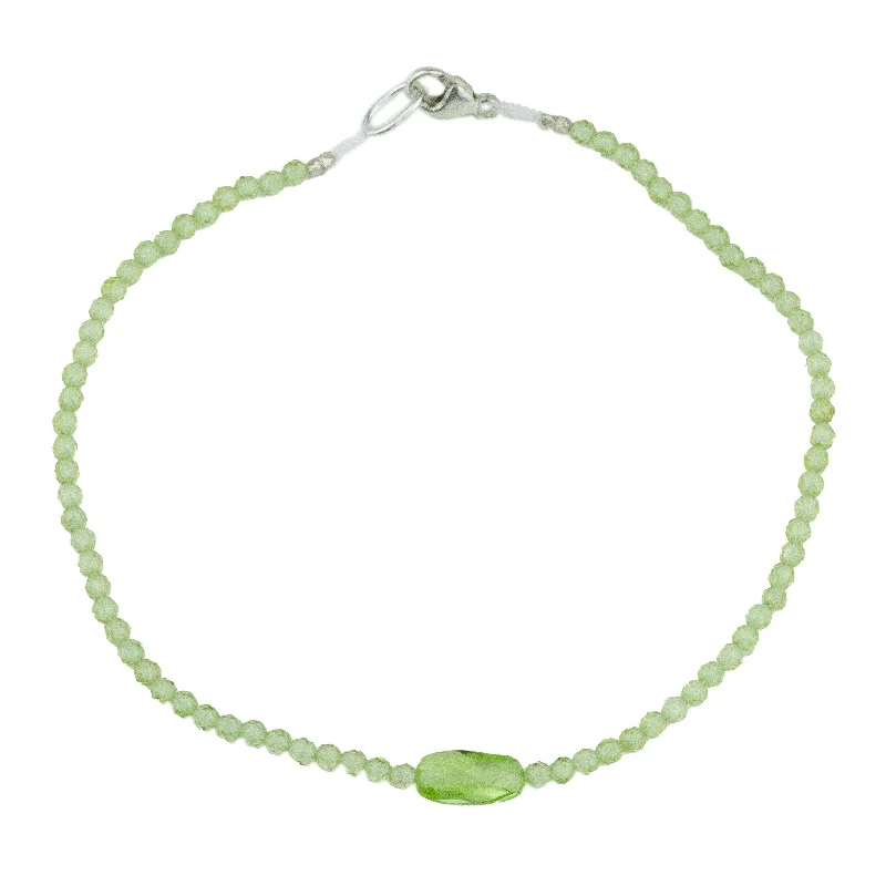 Wide women's bangles -Peridot Bracelet