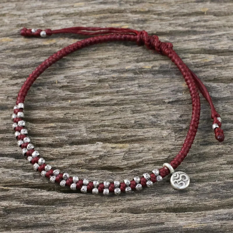 Women's gemstone bangles -Bohemian Life in Crimson Bracelet