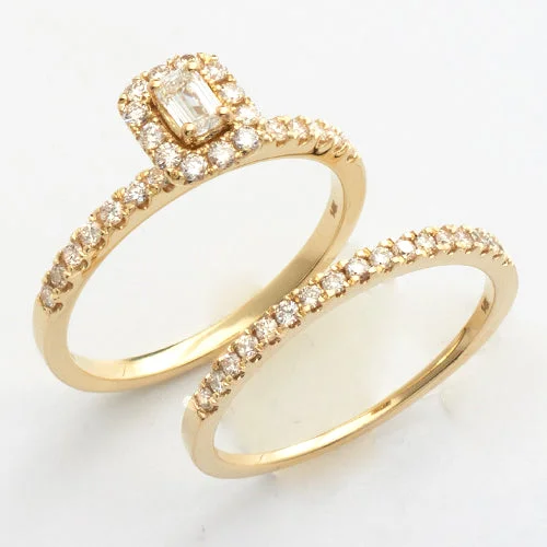 High-end engagement rings for women -14KY 0.75CTW ENGAGEMENT RING SET