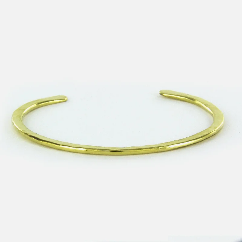 Rose gold women's bracelets -Pounded Brass Cuff Bracelet