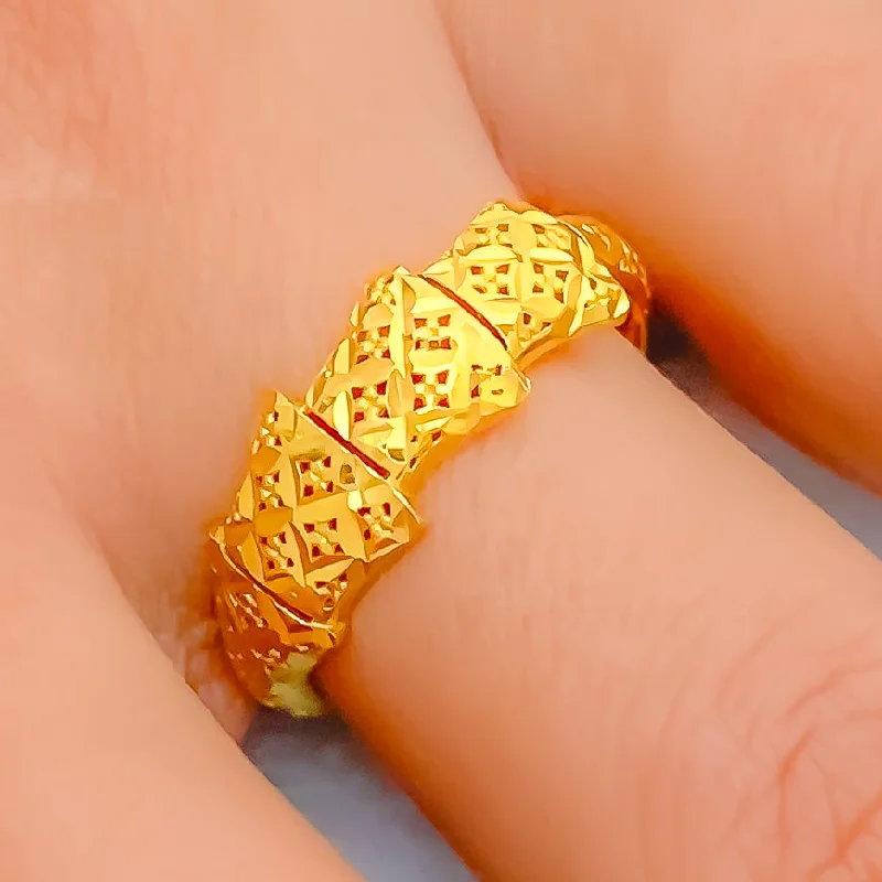 Women’s vintage rings-Iconic Delicate 22k Gold Ring