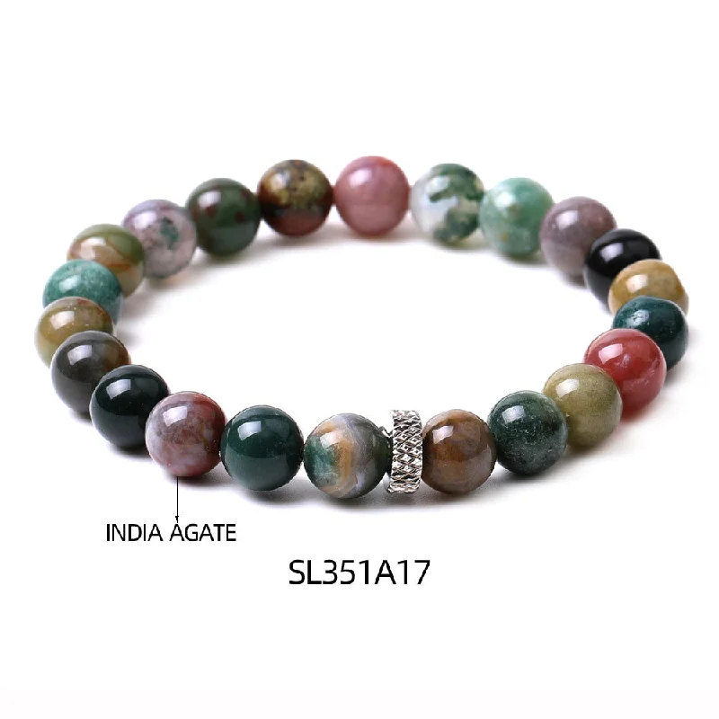 Sl351a17 Indian Agate Bracelet