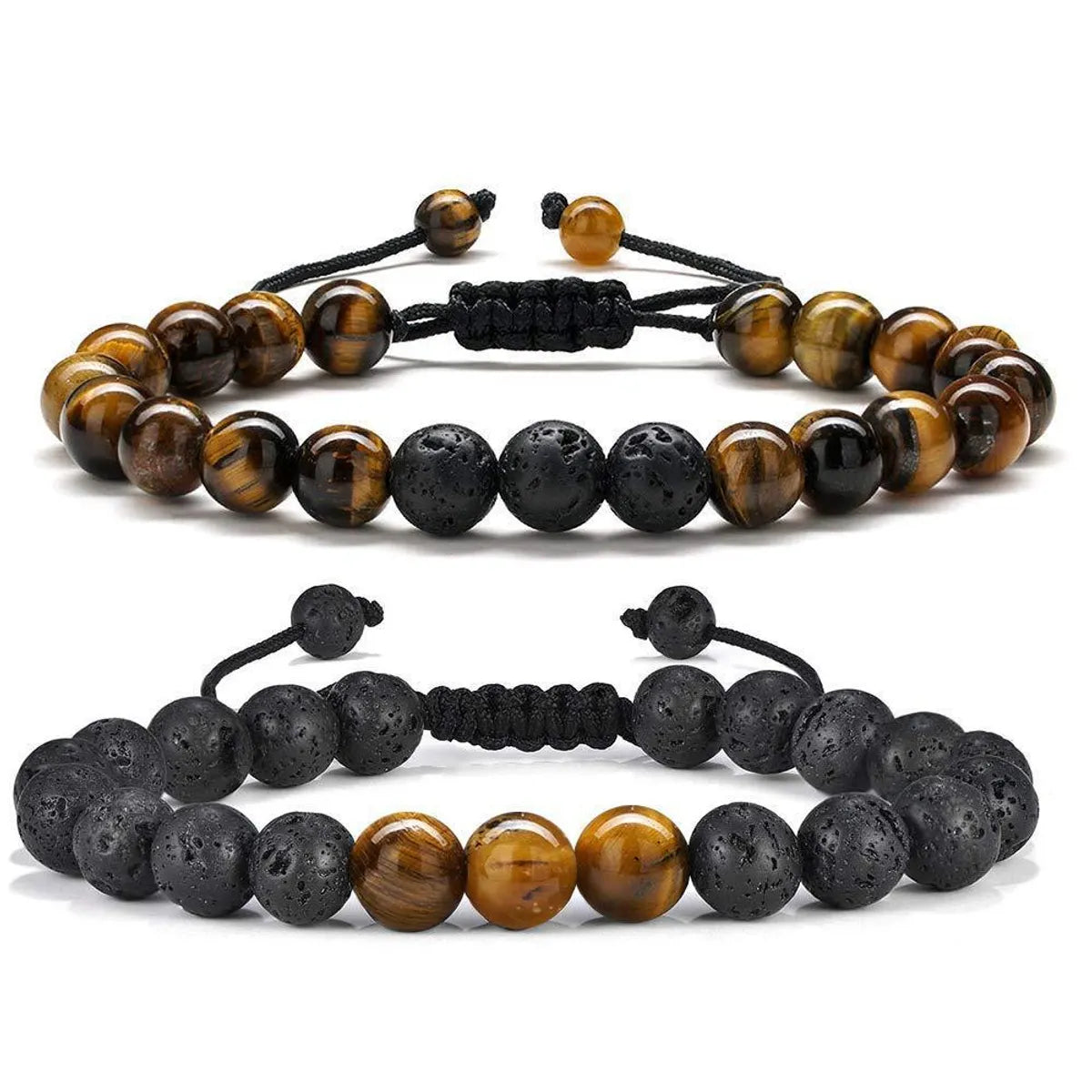 Simple women's bracelets -Retro Geometric Natural Stone Wholesale Bracelets