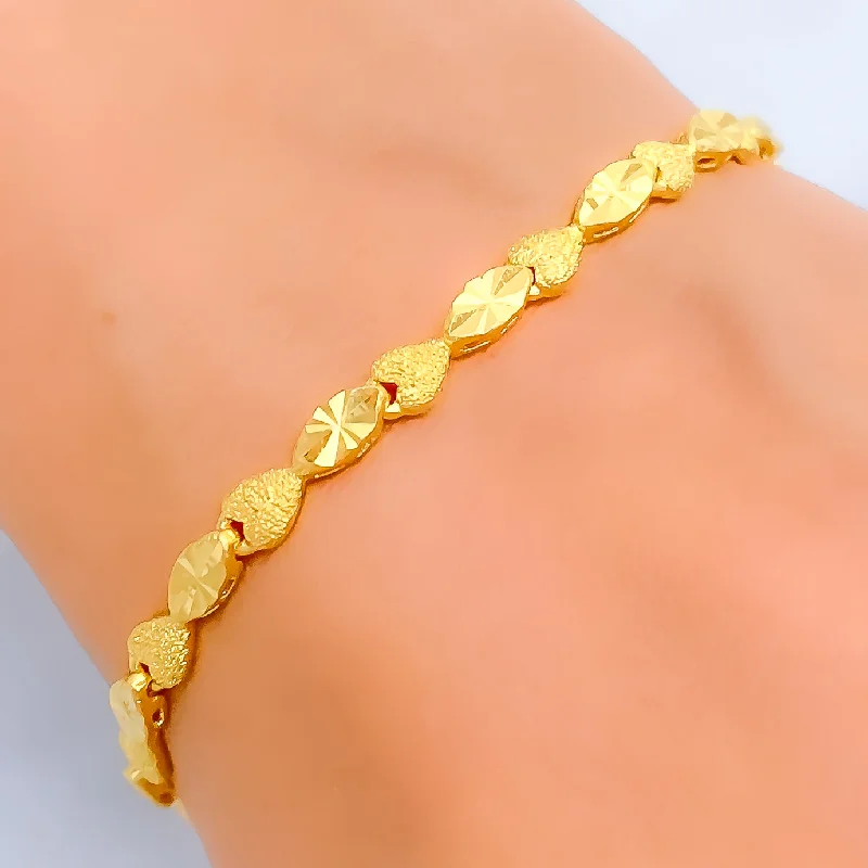 Modern women's bracelets -Dazzling Beautiful 22k Gold Bracelet