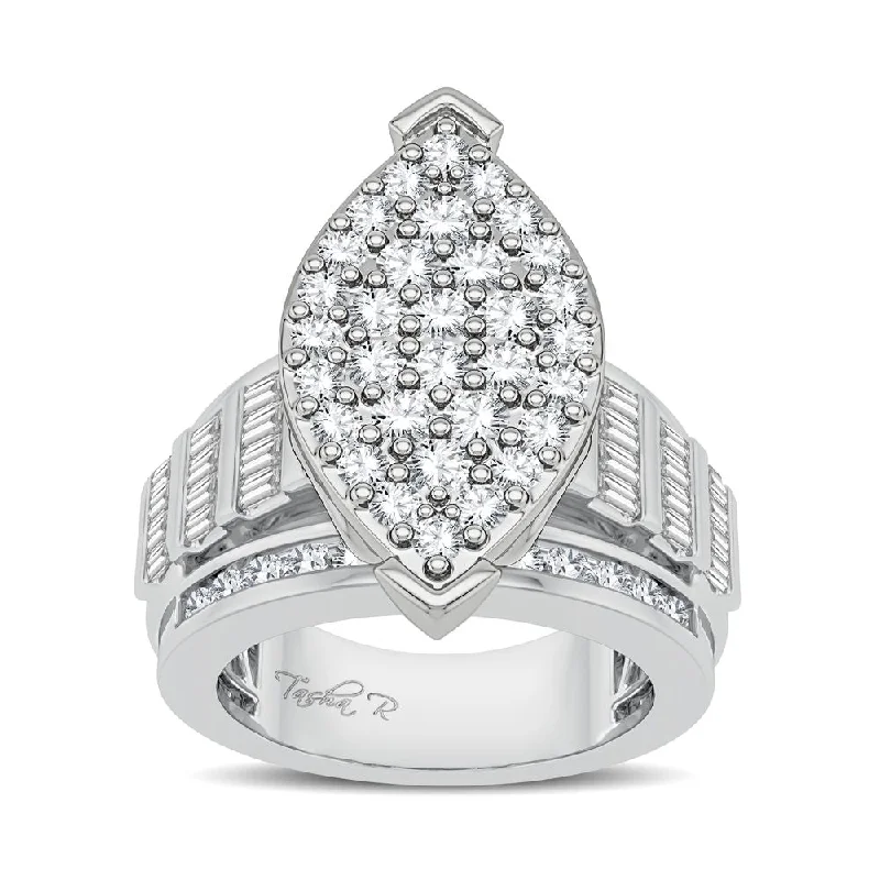 White sapphire engagement rings for women -10K 2.00CT Diamond Ring