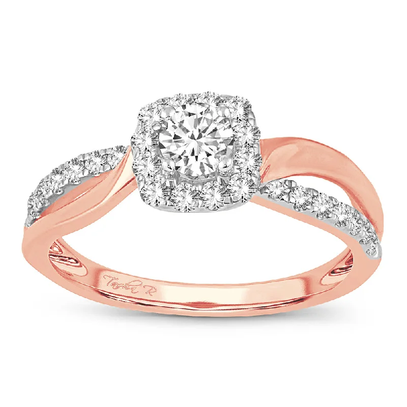 Simple engagement rings for women -14K 0.73CT Engagement Ring