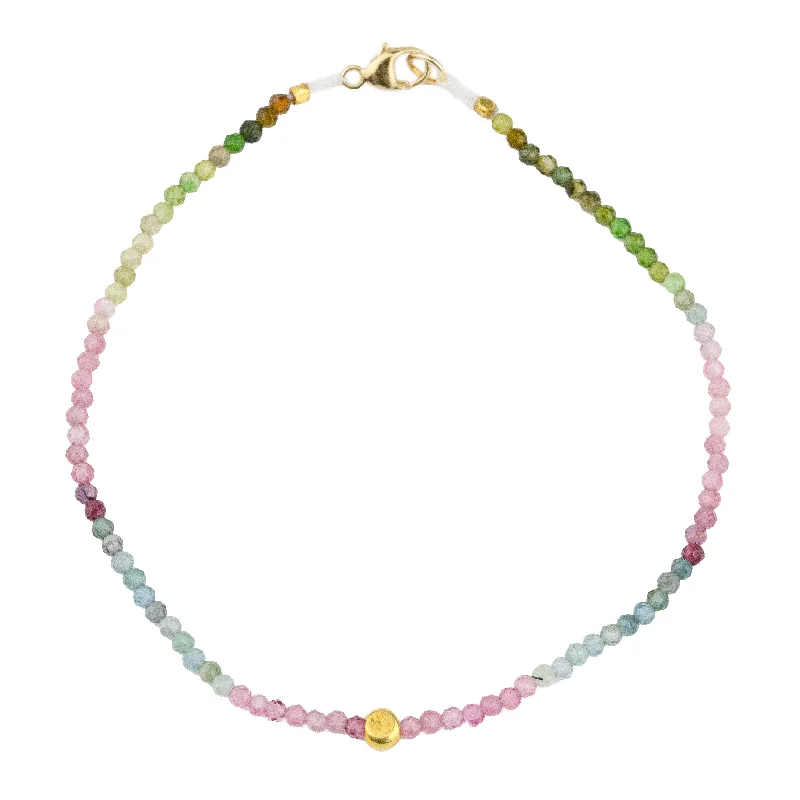 Trendy women's cuffs -Multi Colored Tourmaline Bracelet