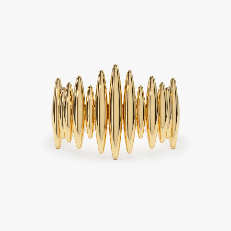 Women’s chunky rings-14k Unique Statement Gold Ring