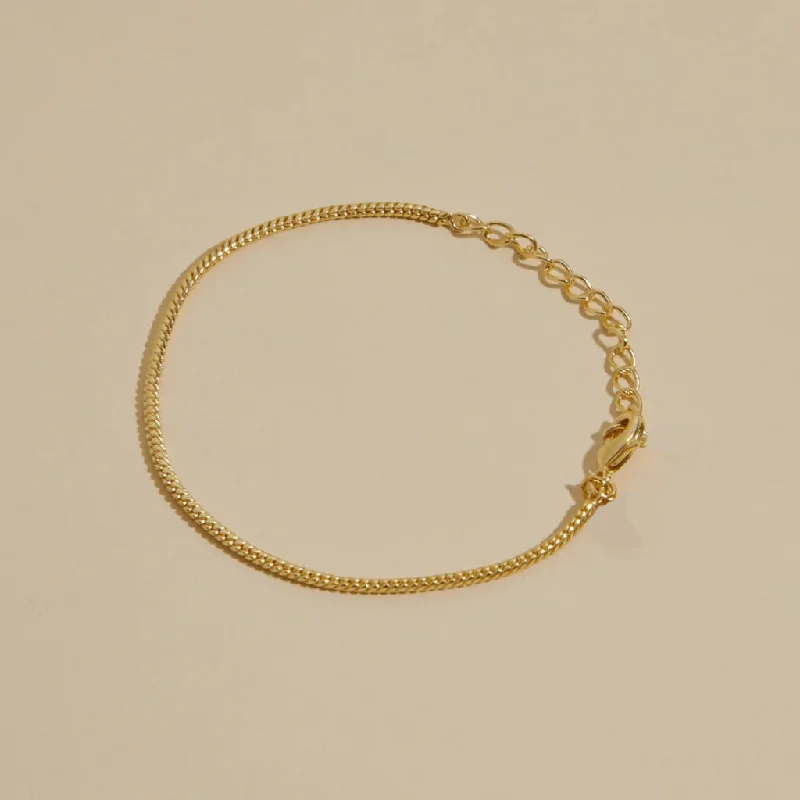 Fashionable women's bracelets -Hip-hop Simple Style Solid Color Stainless Steel Plating Chain 18k Gold Plated Bracelets