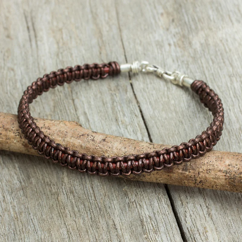 Trendy stackable bracelets for women -Essence of Style in Brown Bracelet