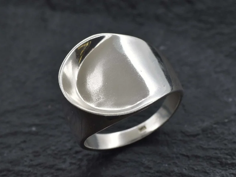 Women’s unique rings-Chunky Silver Ring - Artistic Silver Ring - Unisex Silver Ring