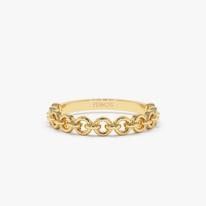 Women’s unique rings-14K Gold Stackable Dainty Ring