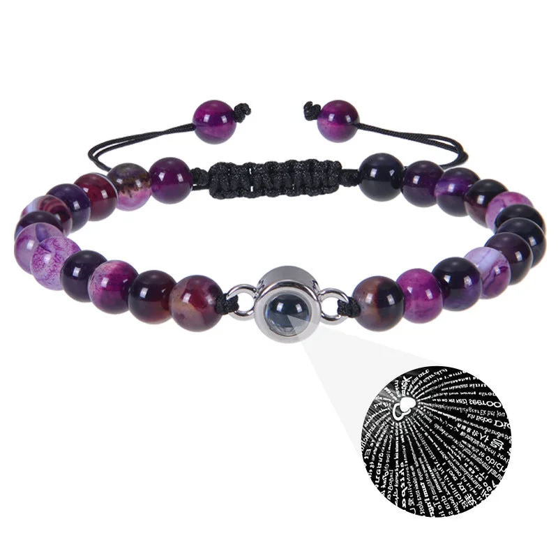 Purple Agate-Projection Bracelet