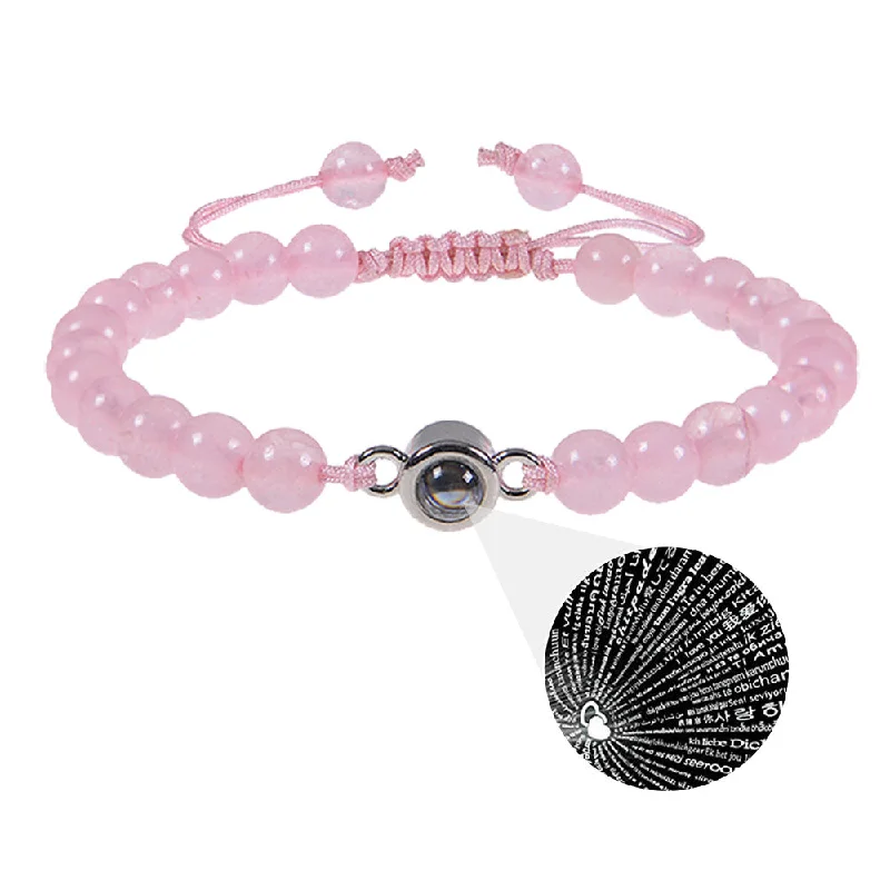 Pink crystal-Projection Bracelet