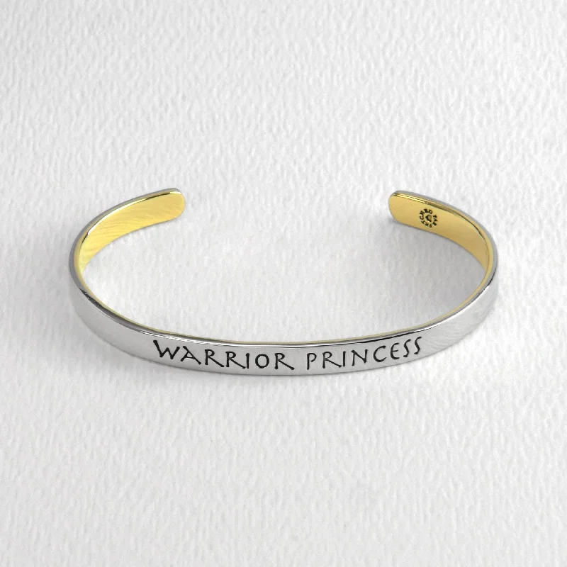 Personalized women's bracelets -Warrior Princess Mixed Metals Cuff Bracelet