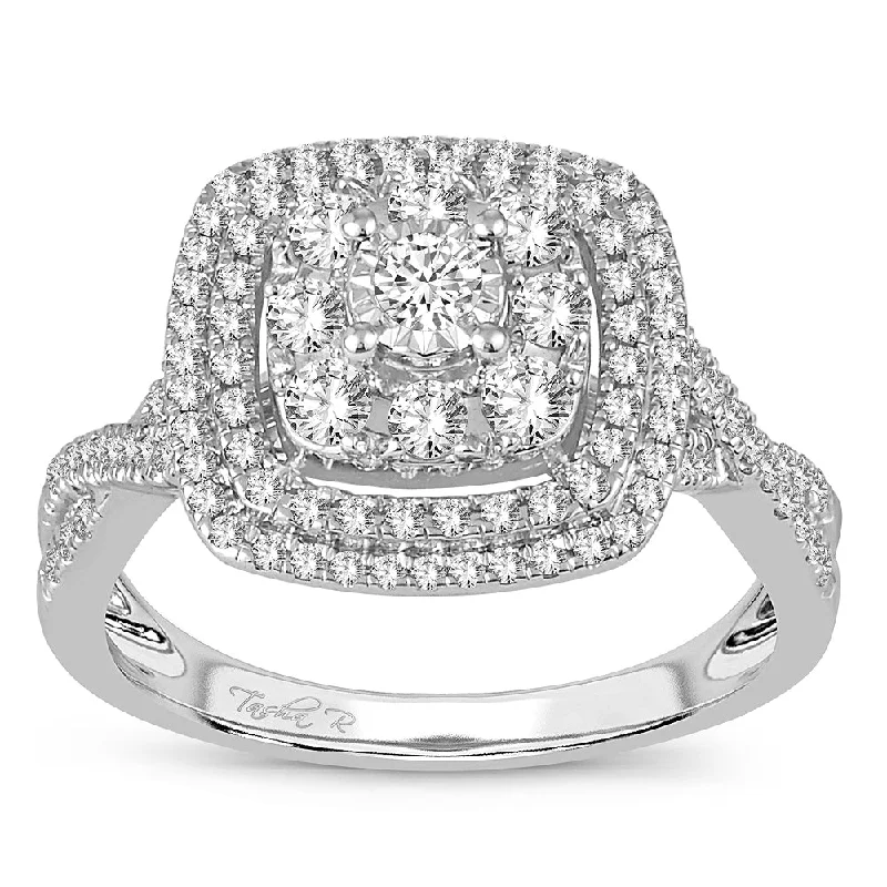 Antique style engagement rings for women -14K 0.76CT Engagement Ring