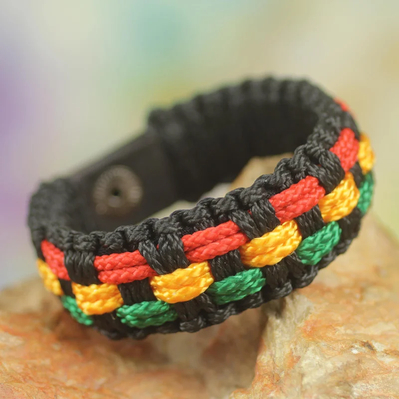 Simple women's bracelets -Black Forest Paths Men's Woven Bracelet