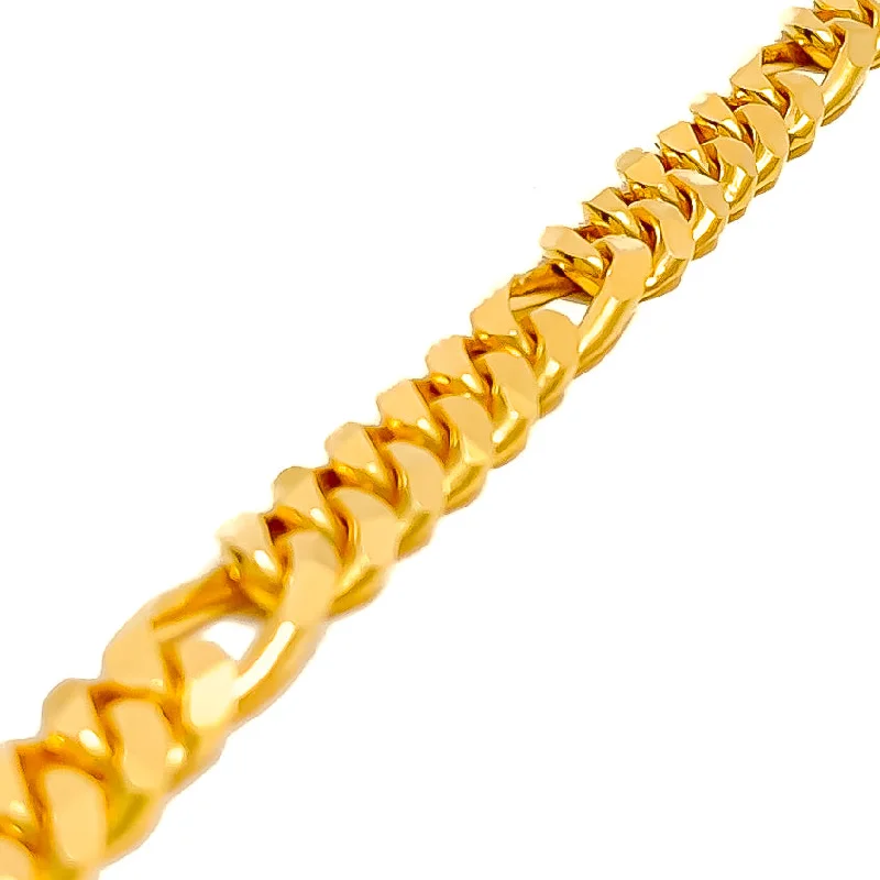 Glamorous women’s bangles -Opulent Alluring 22K Gold Bold Men's Bracelet