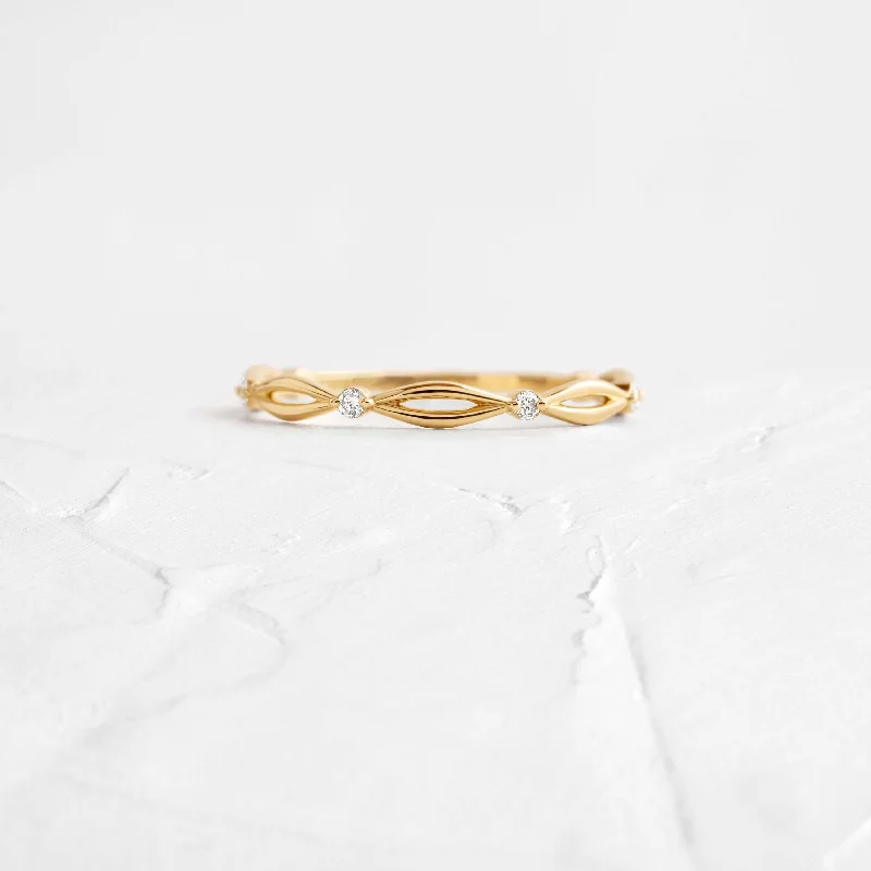 Women’s stackable wedding rings-Collide Band