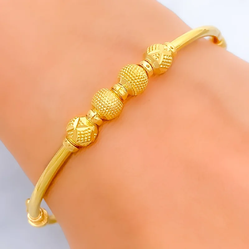 Elegant women's bracelets -Timeless Alluring 22k Gold Bangle Bracelet