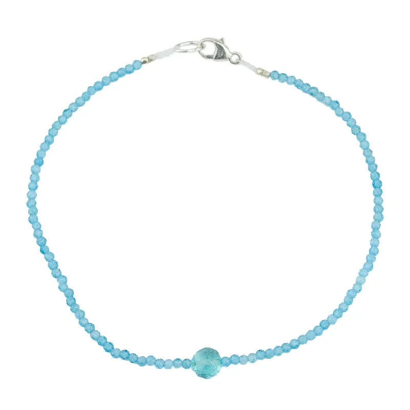 Women's bangles with precious metals -Apatite Bracelet