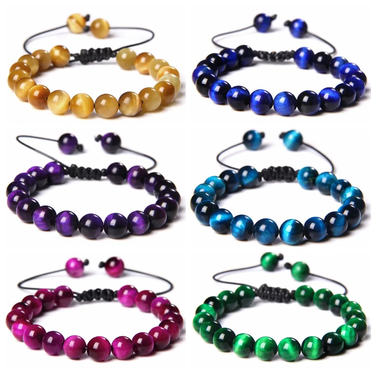 Stylish bangles for women -Ethnic Style Geometric Natural Stone Beaded Bracelets