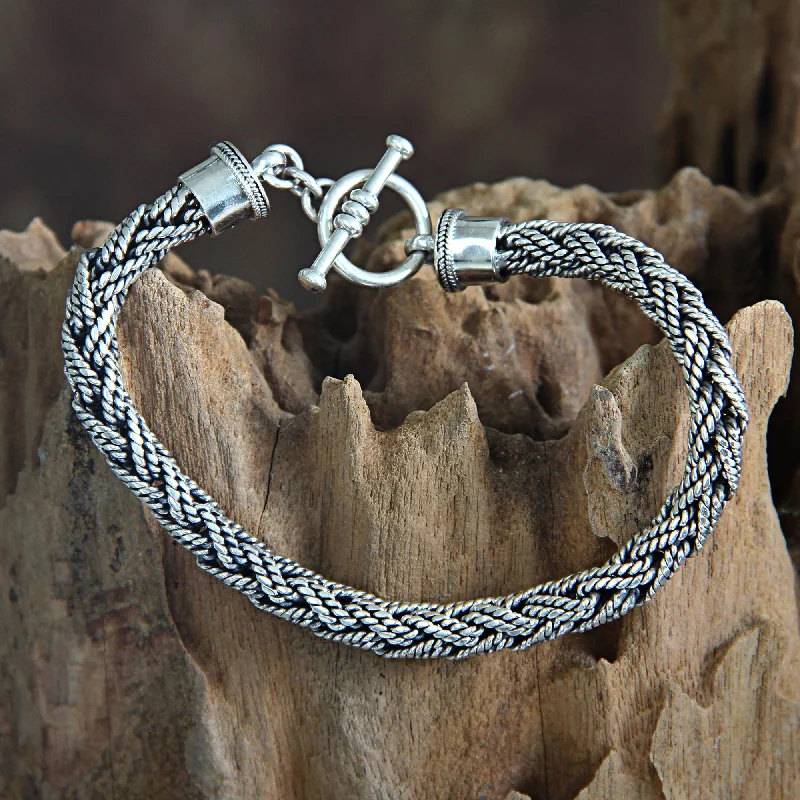 Designer bracelets for women -Bali Hero Silver Men's Bracelet