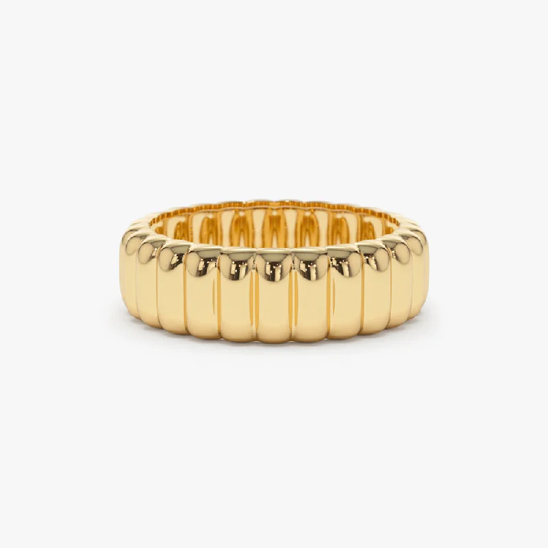 Women’s stackable rings-14k Iconic Dome Bold Statement Ring