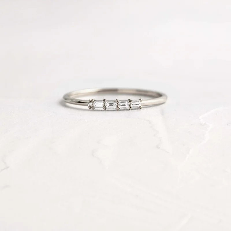 Women’s three-stone rings-Morse Code Rings: Numbers - In Stock