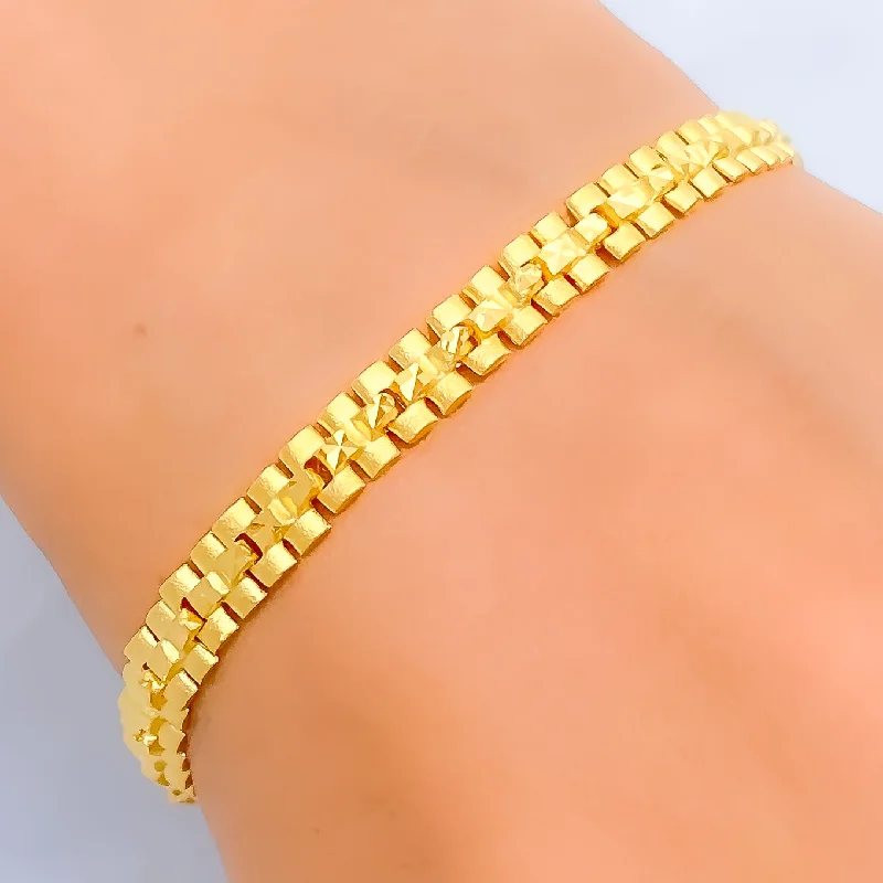 Wide women's bangles -Effortless Everyday 22k Gold Bracelet