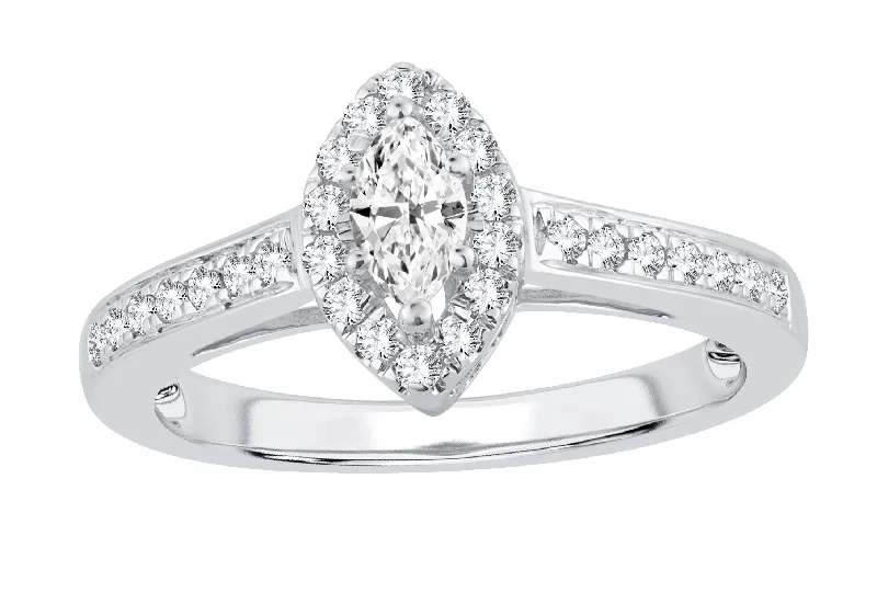 Engagement rings for women with matching bands -14K 0.50ct Engagement Ring