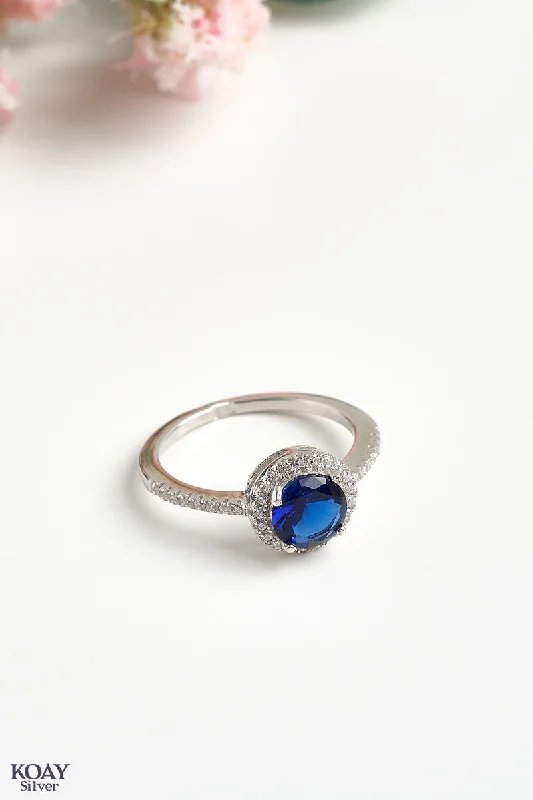 Women’s chic rings-Zircon Ring (064-Blue)