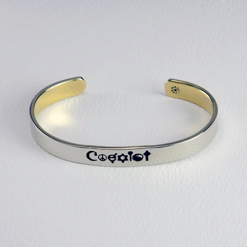 Women’s bangles for spring -Coexist Mixed Metal Cuff Bracelet