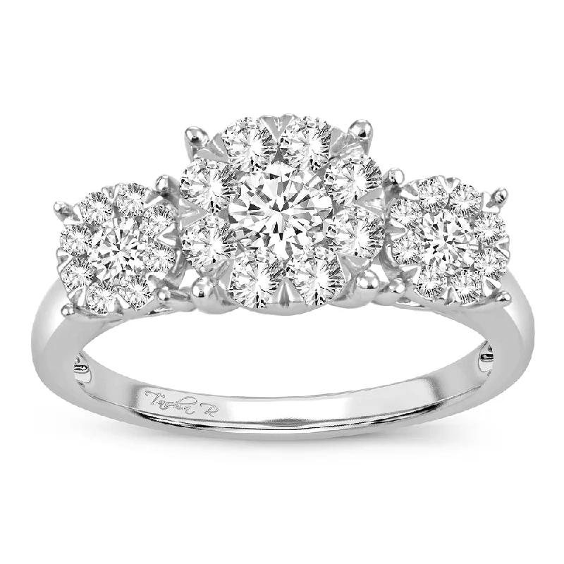 Classic solitaire engagement rings for women -14K 1.01CT Diamond ring