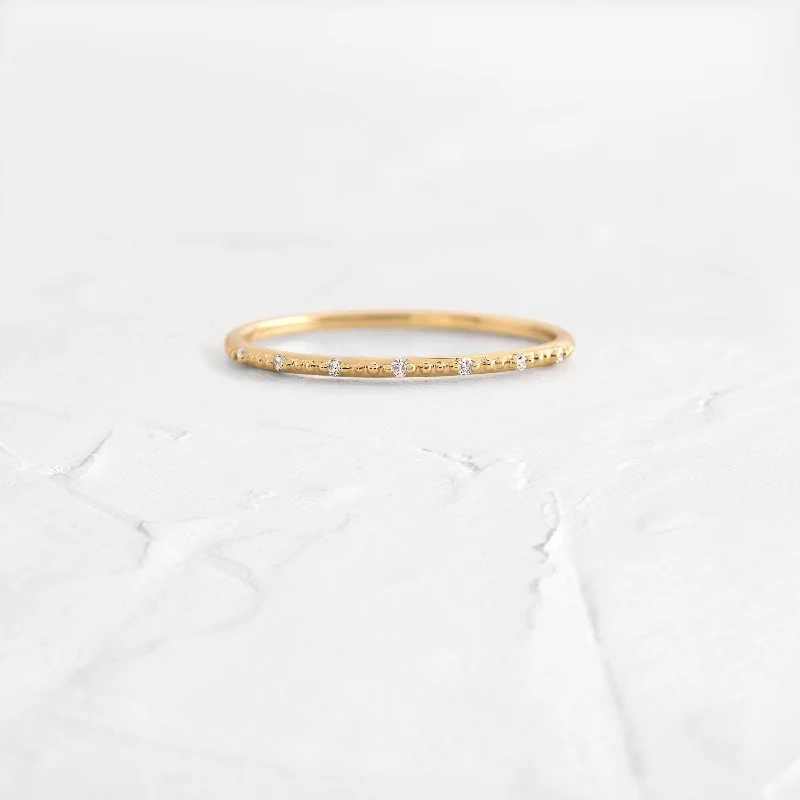 Women’s gold plated rings-Sidestep Band