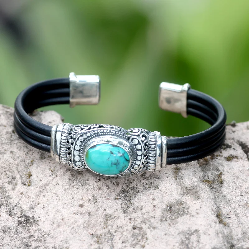 Simple women's bracelet designs -Royal Splendor Turquoise Cuff Bracelet